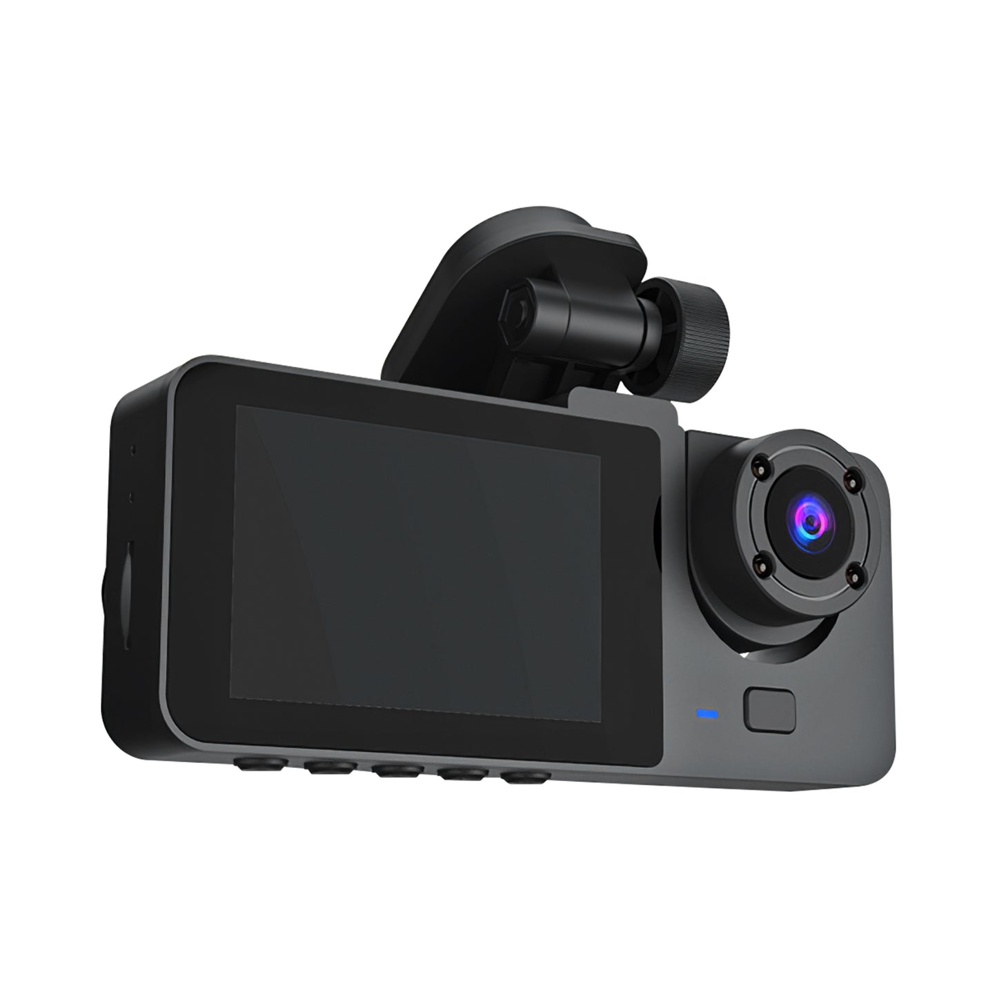 3 Channel Dash Cam Front Inside Rear Vehicle Driving Recorder Car DVR With 32G MMC Card.